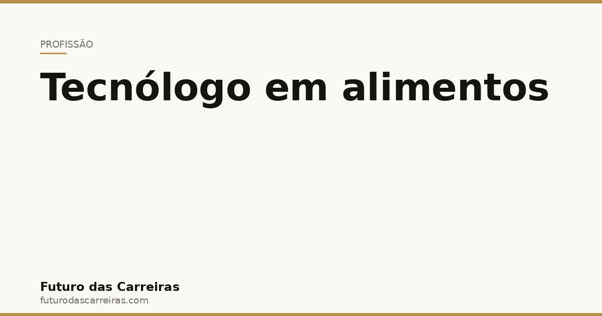 Tecnólogo em alimentos: PJ ou CLT, salário e aposentadoria, Futuro das ...